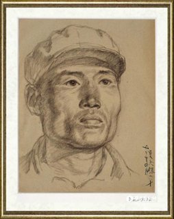 苏高礼_表弟银小素描Cusin Yinxiao Charcoal on paper Pingding of Shanxi Province